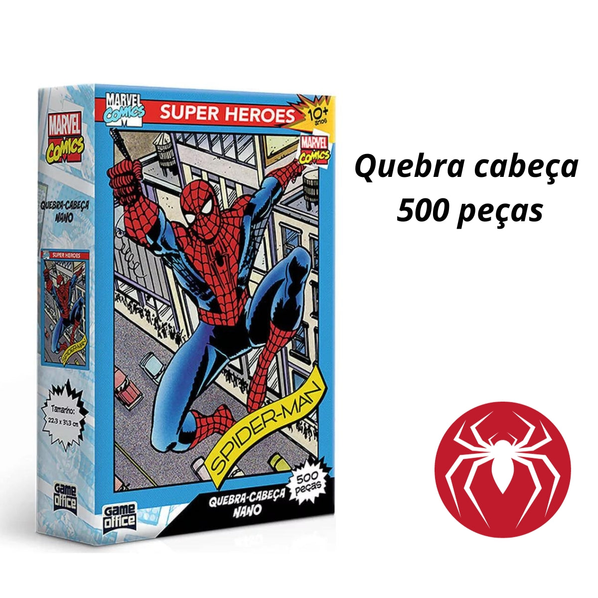 Homem-Aranha Quebra-Cabeça - 500 Nano Peças - Toyster Homem-Aranha Quebra-Cabeça - 500 Nano Peças - Toyster